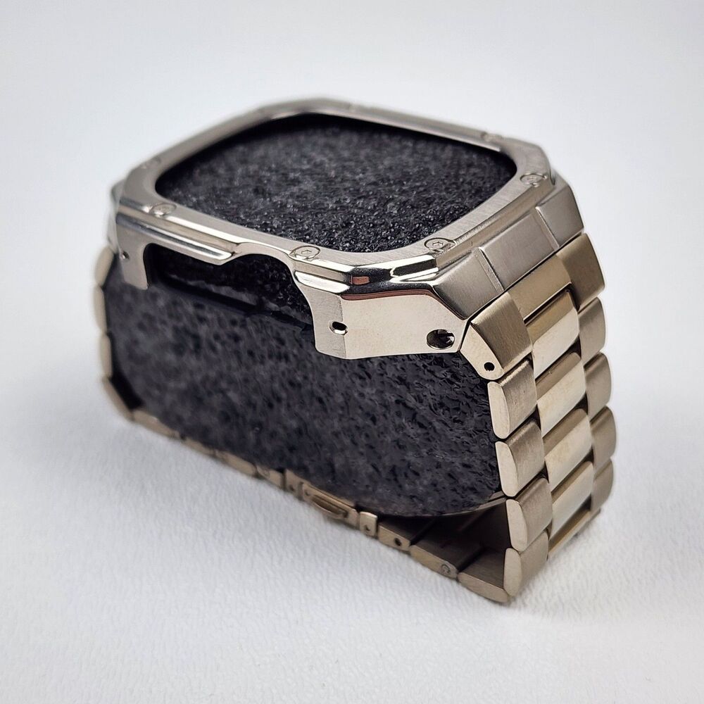 BAITEYOU Apple Watch Ultra 49mm SS Titanium Color Band + Case
